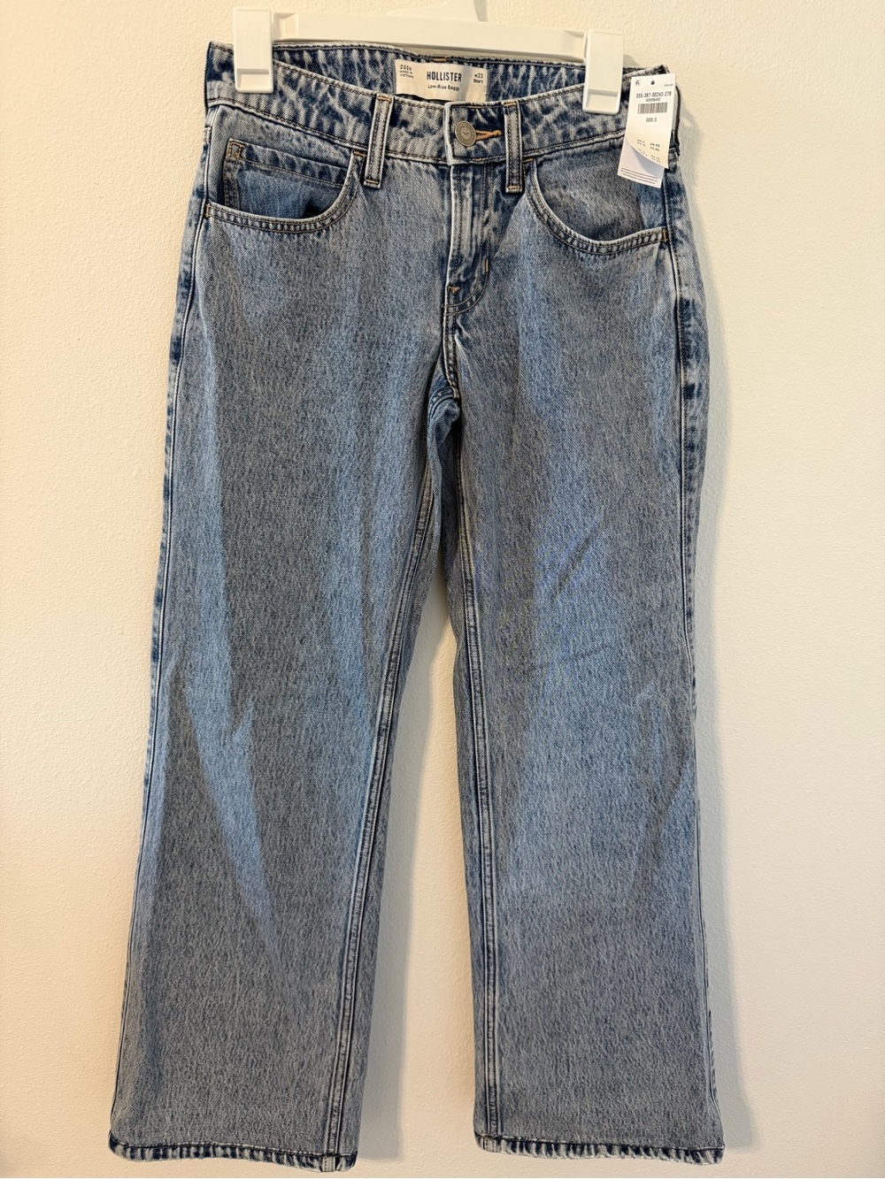 Hollister Light Blue Low-Rise Baggy Jeans 000S